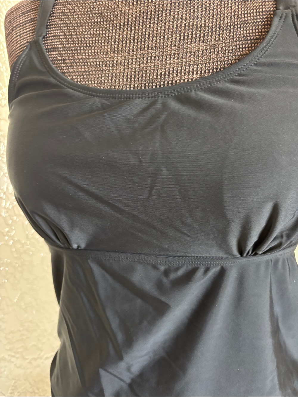Black Women's Tankini Swim Top - Classic Scoop Neck - Picture 4 of 7